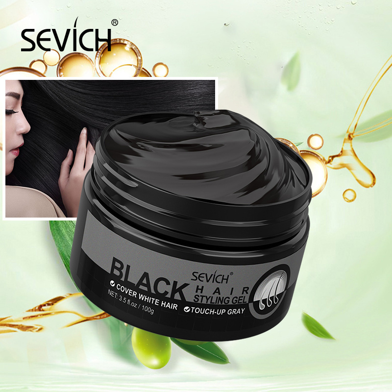 Salon Hair Care 100g OEM Black Hair Wax Color Styling Gel Cream For Women Natural Shine And Jam Gel