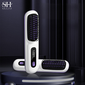 Cordless Hair Straightener Comb Mini Hair Straightening Brush Comb Product Ceramic Electric Hair Straightener Comb