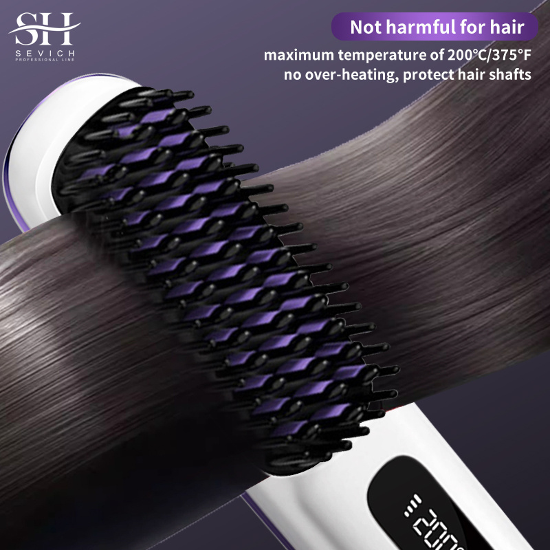 Cordless Hair Straightener Comb Mini Hair Straightening Brush Comb Product Ceramic Electric Hair Straightener Comb