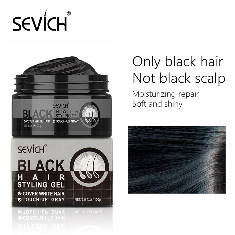 Salon Hair Care 100g OEM Black Hair Wax Color Styling Gel Cream For Women Natural Shine And Jam Gel