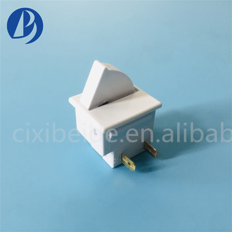 White Plastic 0.5A 250VAC Refrigerator Door Switch Door Lamp Switch