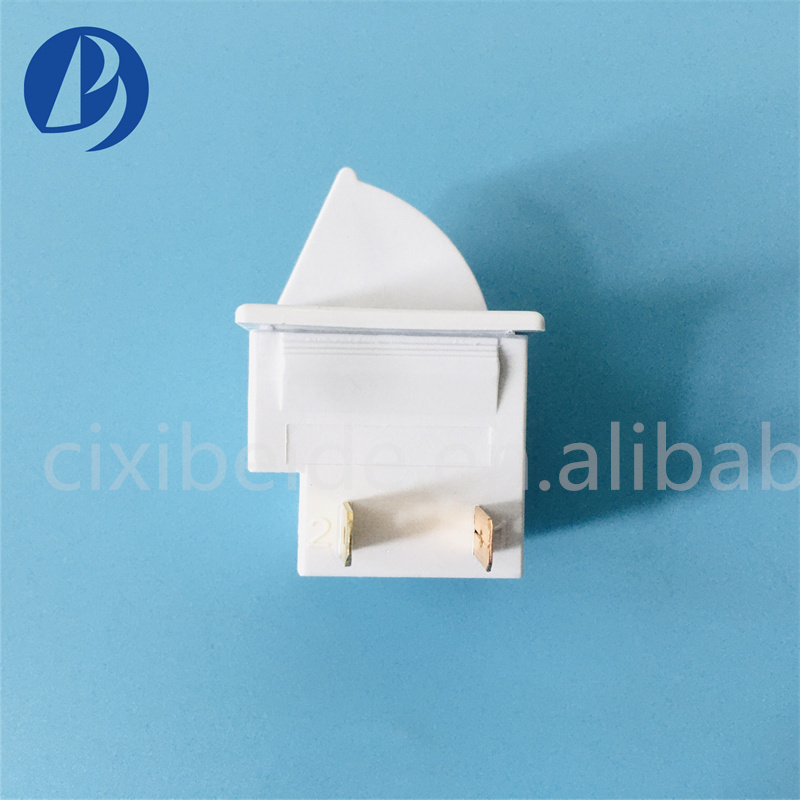 White Plastic 0.5A 250VAC Refrigerator Door Switch Door Lamp Switch