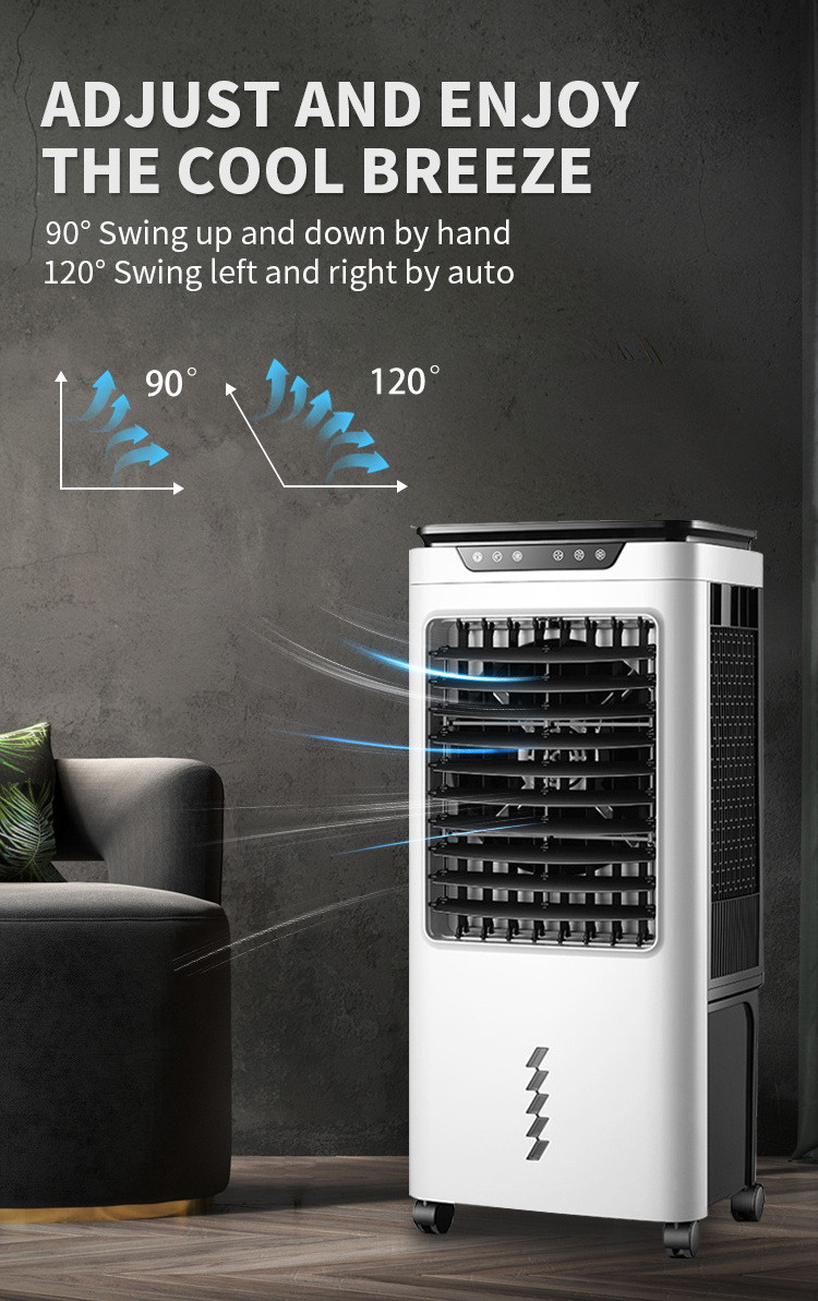 hot sales 120W 36L touch panel indus  room  small electric air cooler with ice pack