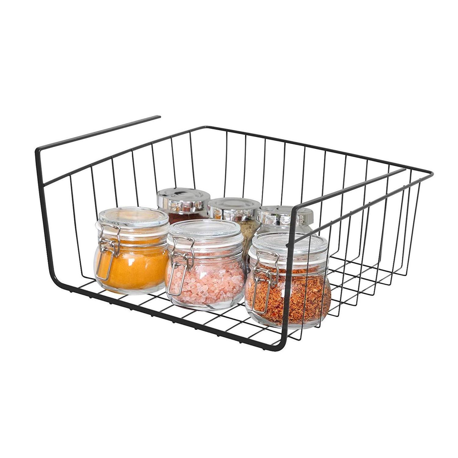 The Smart Design Kitchen Under Shelf Iron Wire Storage Basket