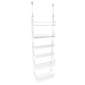 Multifunctional Kitchen Spice Racks 6 Tier Over The Door Storage Shelf Hanging Cabinet Metal Pantry Rack Organizer