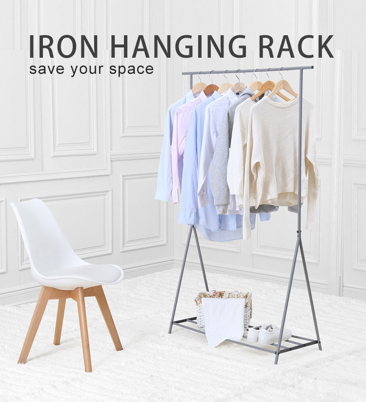 Live in simple metal sturdy and durable hangers with floor hangers for standing coat and hat racks