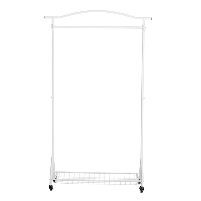 White Rollers Clothes Rack Household Clothes Shelf Drying Coat Rack Stand Clothes Drying Rack With Roller Tires