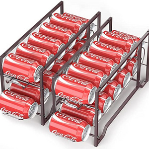 Soda Can Beverage Dispenser Rack Stackable Can Storage Organizer for pantry or Refrigerator- Dispenser