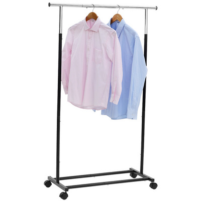 Simple Trending Standard Clothing Garment Rack Rolling Clothes Organizer on Wheels for Retractable Hanging Clothes