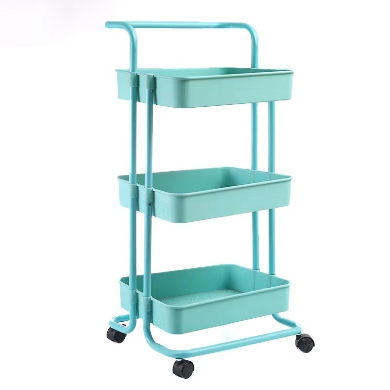 Small cart shelving baby supplies multilevel kitchen hand storage toilet removable wheeled snack shelving