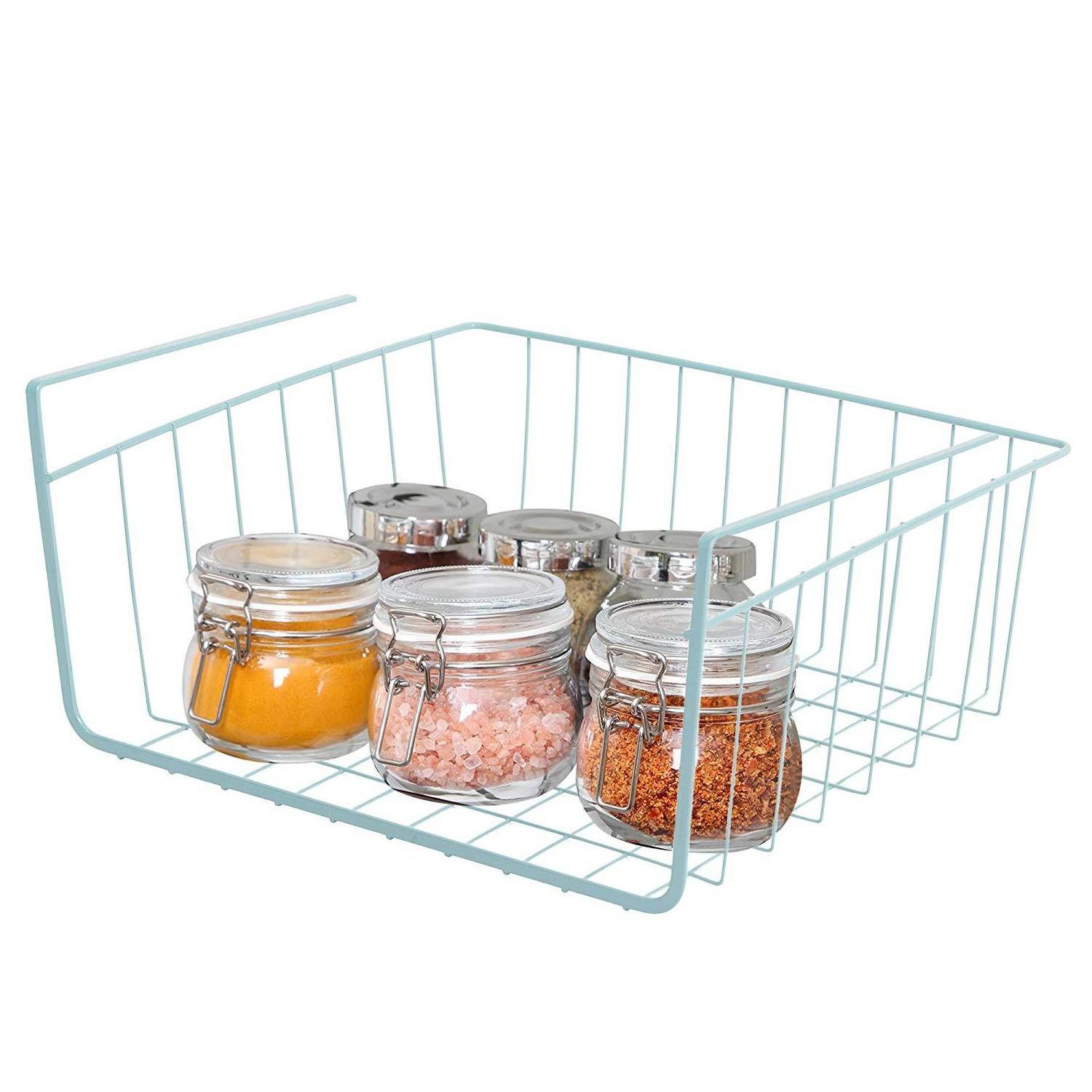 The Smart Design Kitchen Under Shelf Iron Wire Storage Basket