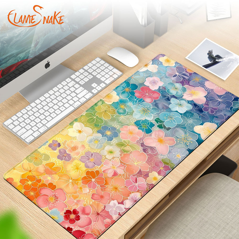 FLAEM SNAKE Large Size Custom Mousepads Rubber PVE Gel Leather Desk Mat Computer Keyboard Gaming Mouse Pads