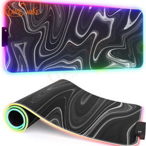 FLAME SNAKE Gamer Series XL Size Large Computer Keyboard RGB Liquied Mouse Pad