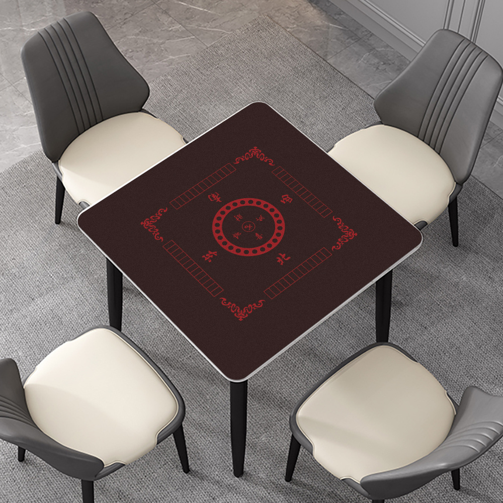 Hot Sale Rubber Mahjong Table Mat Family Party Game Leather Mahjong Table Mat Household Poker Carpet Supplier