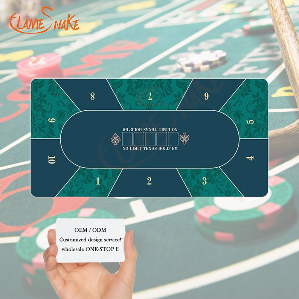 Wholesale Home Poker Mat Club Rubber Poker Table Mat Rubber Custom 180*90*0.2cm