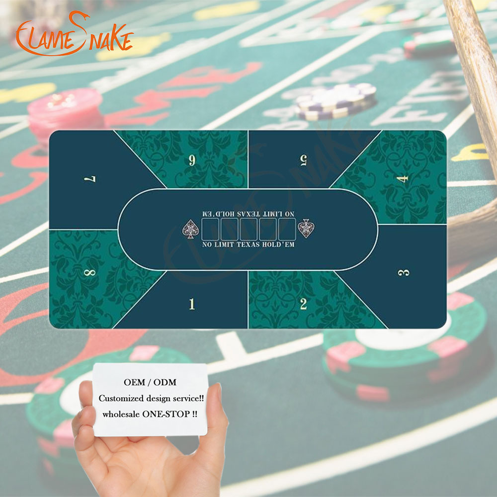 Wholesale Home Poker Mat Club Rubber Poker Table Mat Rubber Custom 180*90*0.2cm