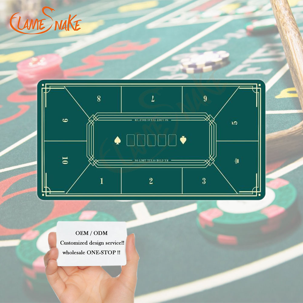 Wholesale Home Poker Mat Club Rubber Poker Table Mat Rubber Custom 180*90*0.2cm