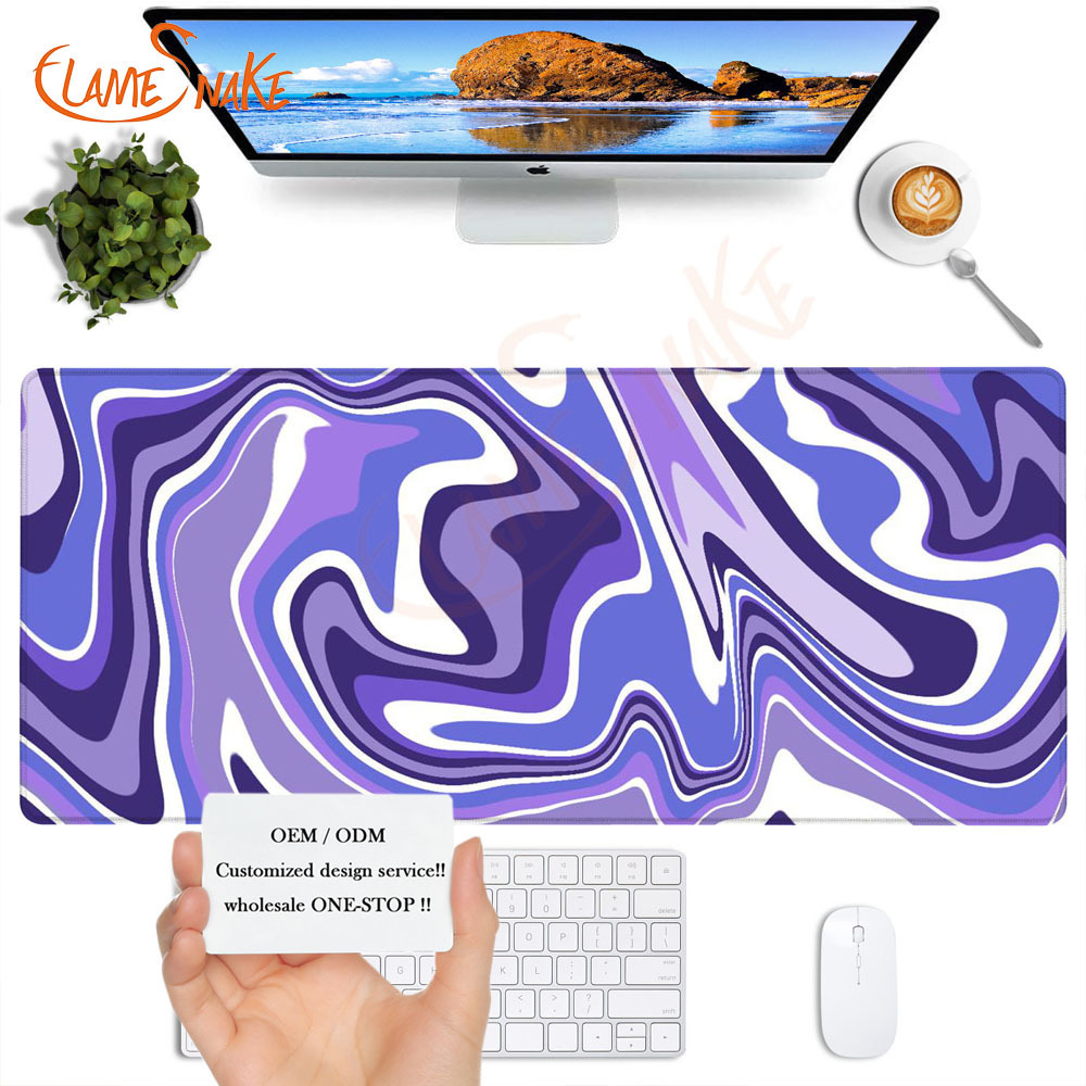 FLAME SNAKE Aesthetic Series Line Design Large Size 80*30 XL Mouse Pad , Wholesale Mouse Pad Sublimation Custom Print