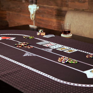 120*60*0.2cm Custom Printing Luxury Black Poker Mat Gambling Table Top Mat Suppliers