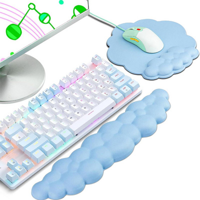 Keyboard Wrist Rest gel mouse pad , Cloud Mouse Pad with Wrist Rest, Ergonomic Mouse Pad with Wrist Support