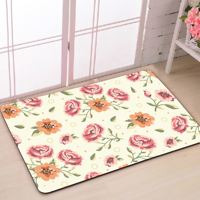 Eco Friendly Anti Slip Water Absorbing Custom Printed Outdoor Mat