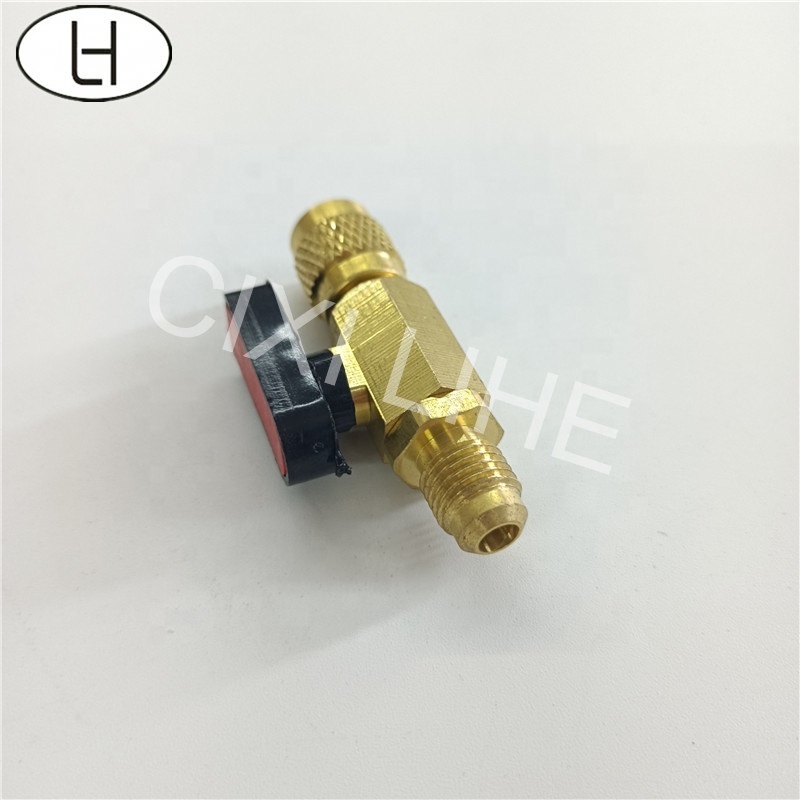 Air Refrigeration Charging Adapter Hoses Brass R410A Valve Mayitr HVAC Tools Gauges 3 Color Straight Ball Valves