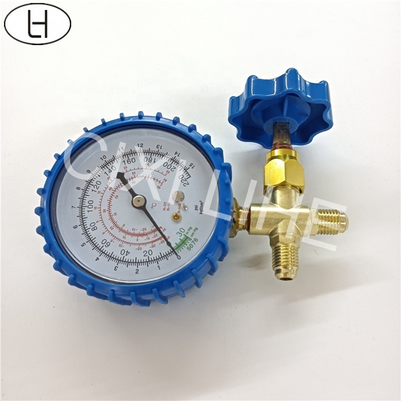 High Precision Air Conditioning Pressure Gauge Refrigeration Tool Parts ac Single Manifold Pressure Gauge