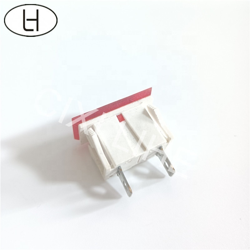 High quality 3 pin rocker switch with lamp LED 3 pins 2 position ON OFF Green 3 pin round switch