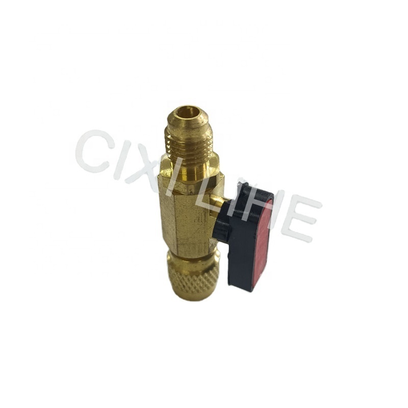 Air Refrigeration Charging Adapter Hoses Brass R410A Valve Mayitr HVAC Tools Gauges 3 Color Straight Ball Valves