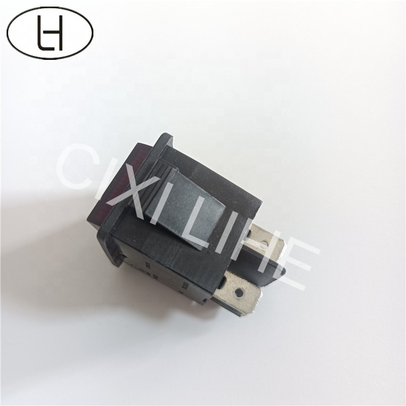 Cheap price switch round square head 2 3 4 5 pin on off boat switch LED illuminated black rocker switch