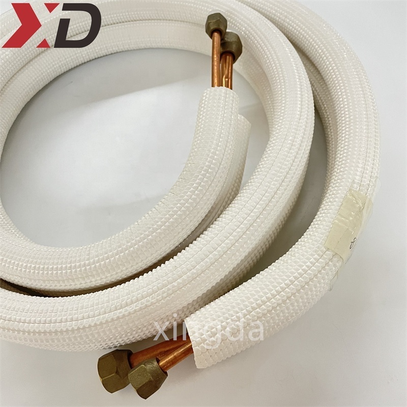 Air conditioner white R410A/R32 connection copper line set copper tube parts