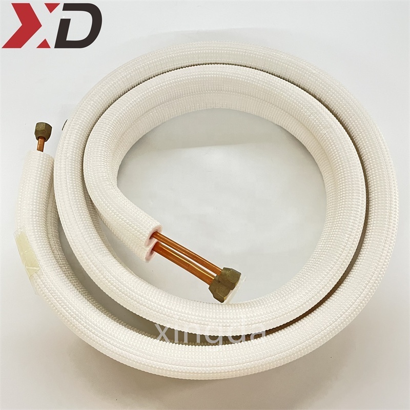 Air conditioner white R410A/R32 connection copper line set copper tube parts