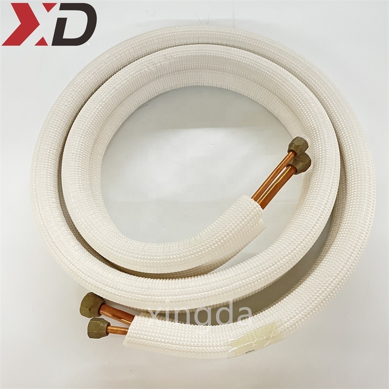 Air conditioner white R410A/R32 connection copper line set copper tube parts