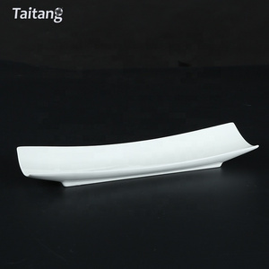 Taitang Cixuan Restaurant Hotel Tableware 15" White Ceramic Sushi Plates Wholesale Ceramic Japanese Sushi Plate