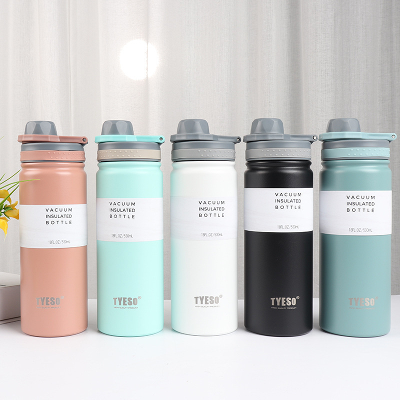 Custom logo High Quality double wall 530ml 750ml Car Flask Thermos 304 Stainless Steel Vacuum Insulated Water Bottle for gift