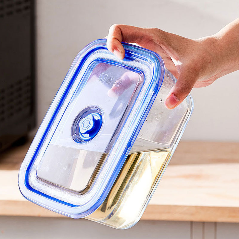 Wholesale Great Quality Eco-friendly Feature 450ml 800ml 1400ml Square rectangle Glass Container Food Box Tiffin Lunch Box