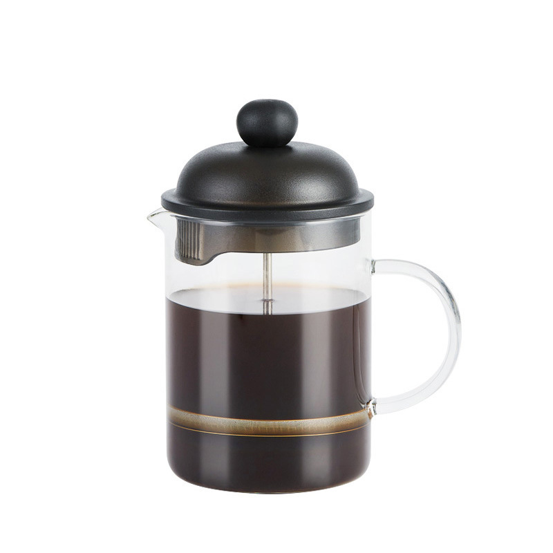 Whosale 650/850ml cafetera francesa pot set stainless steel metal glass travel portable filter maker coffee french press