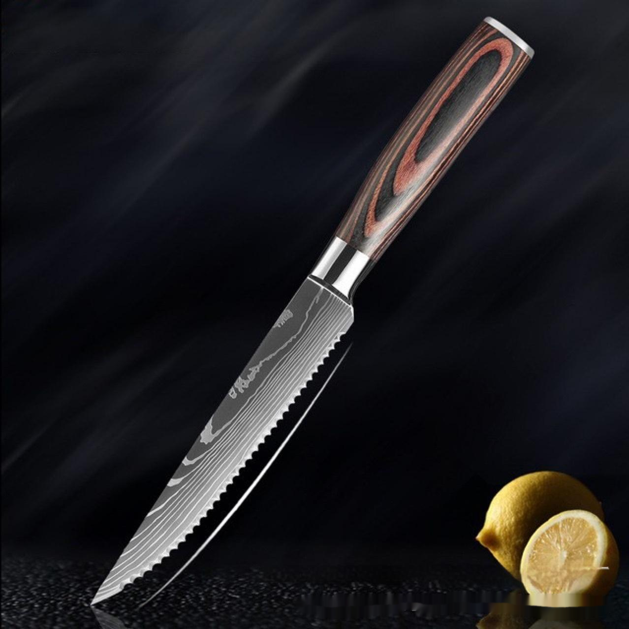 Wholesale custom logo Cooking Tools 5CR15 Kitchen Knives VG10 Damascus Steel Bread Utility Chef Knife For dining