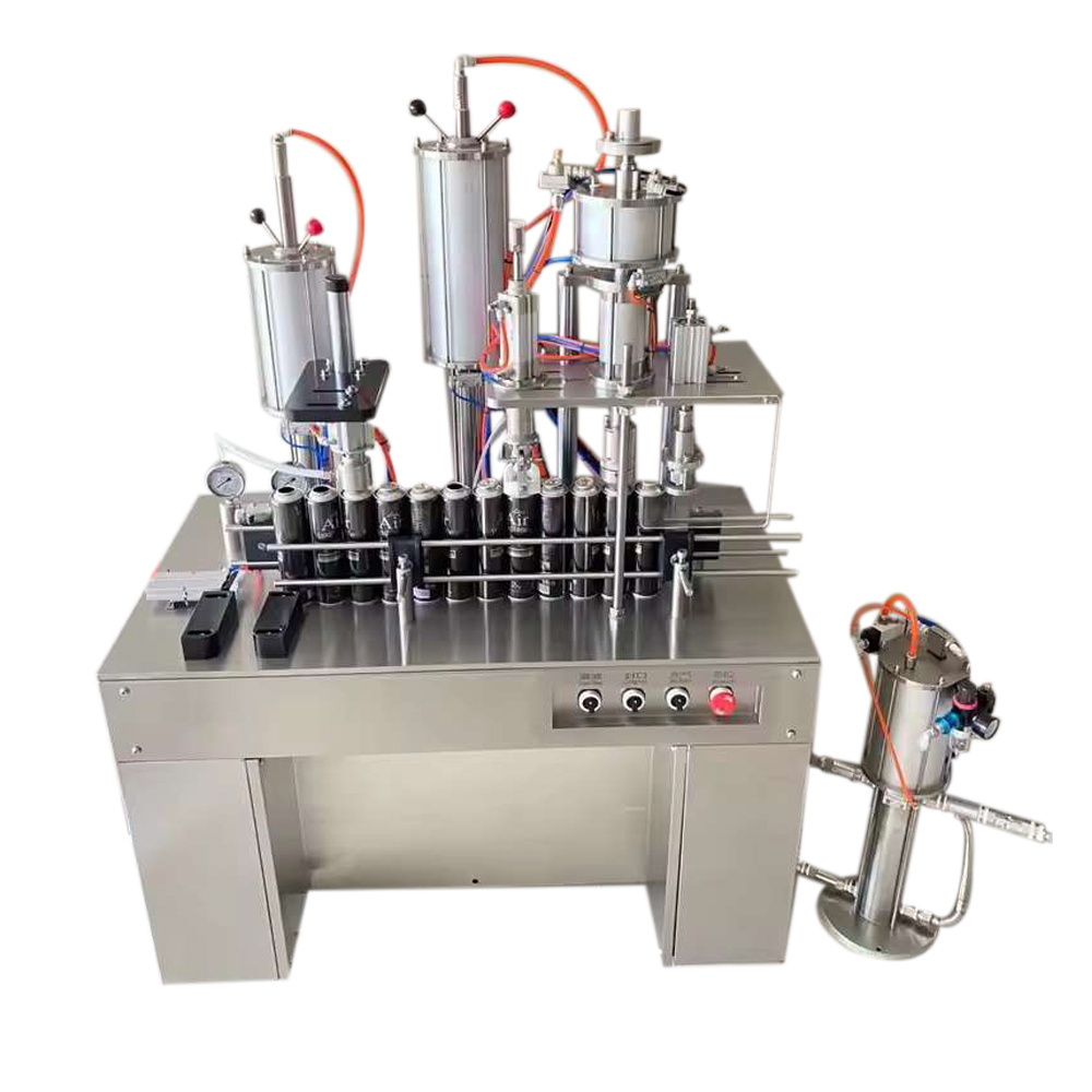 Semi Auto Aerosol Can Filling Machine for Body Spray Can Spray Paint