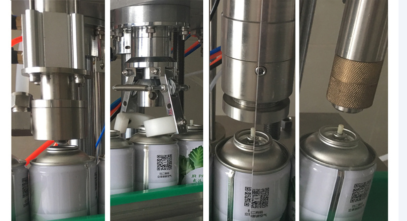 Semi Auto Aerosol Can Filling Machine for Body Spray Can Spray Paint