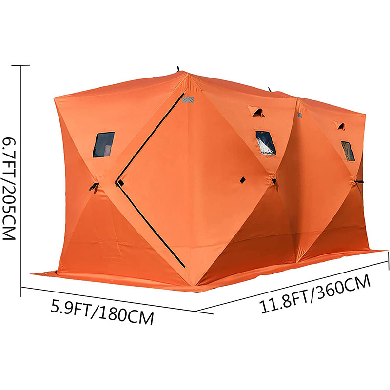 Outdoor Oxford Fiberglass Ice Cube Winter  sauna tent Ice Fishing Tent Extra Large Insulated