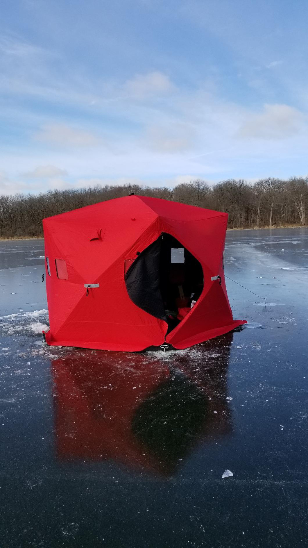 Winter Fiberglass Outdoor Work Ice Fishing Tents Extra Large Insulated Flip Over Ice Fishing Shack