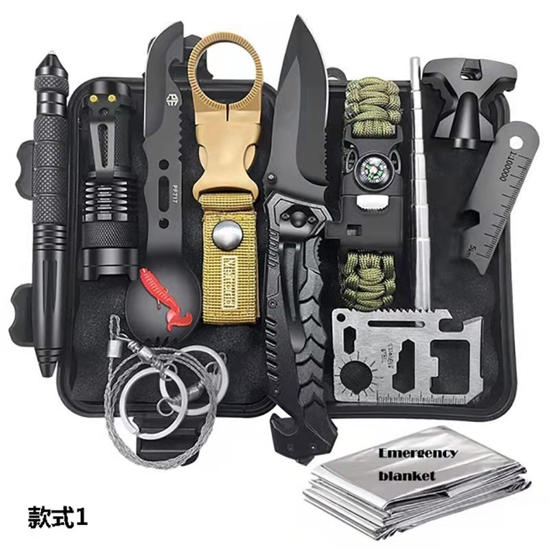 Best Gift Family Multifunctional Outdoor Survival Kit with First Aid Blanket Convenient and Practical