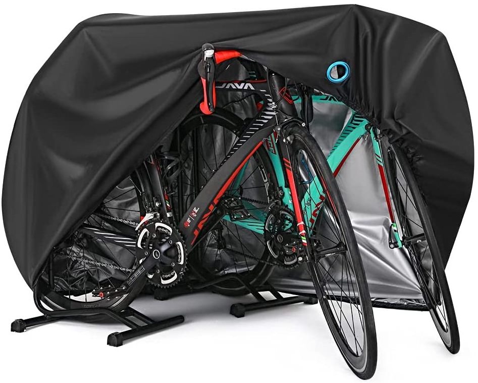 Bike Cover for 2 or 3 Bikes Outdoor Waterproof Bicycle Covers Rain Sun UV Dust Wind Proof with Lock Hole for Mountain Road Elect