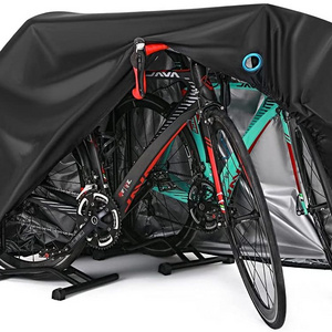 Bike Cover for 2 or 3 Bikes Outdoor Waterproof Bicycle Covers Rain Sun UV Dust Wind Proof with Lock Hole for Mountain Road Elect