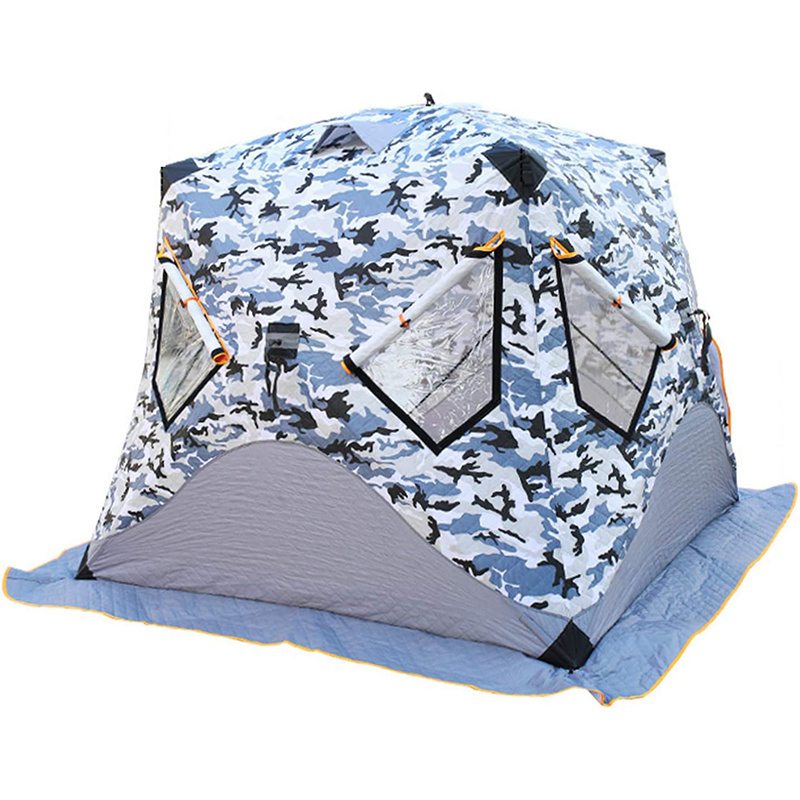 Outdoor Oxford Fiberglass Ice Cube Winter 5 10 12 Person 8 Man Ice Fishing Tent Extra Large Insulated