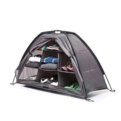 New Customized outdoor gathering storage tent camping shoe cabinet shoe rack tent foldable 9 compartment storage tent