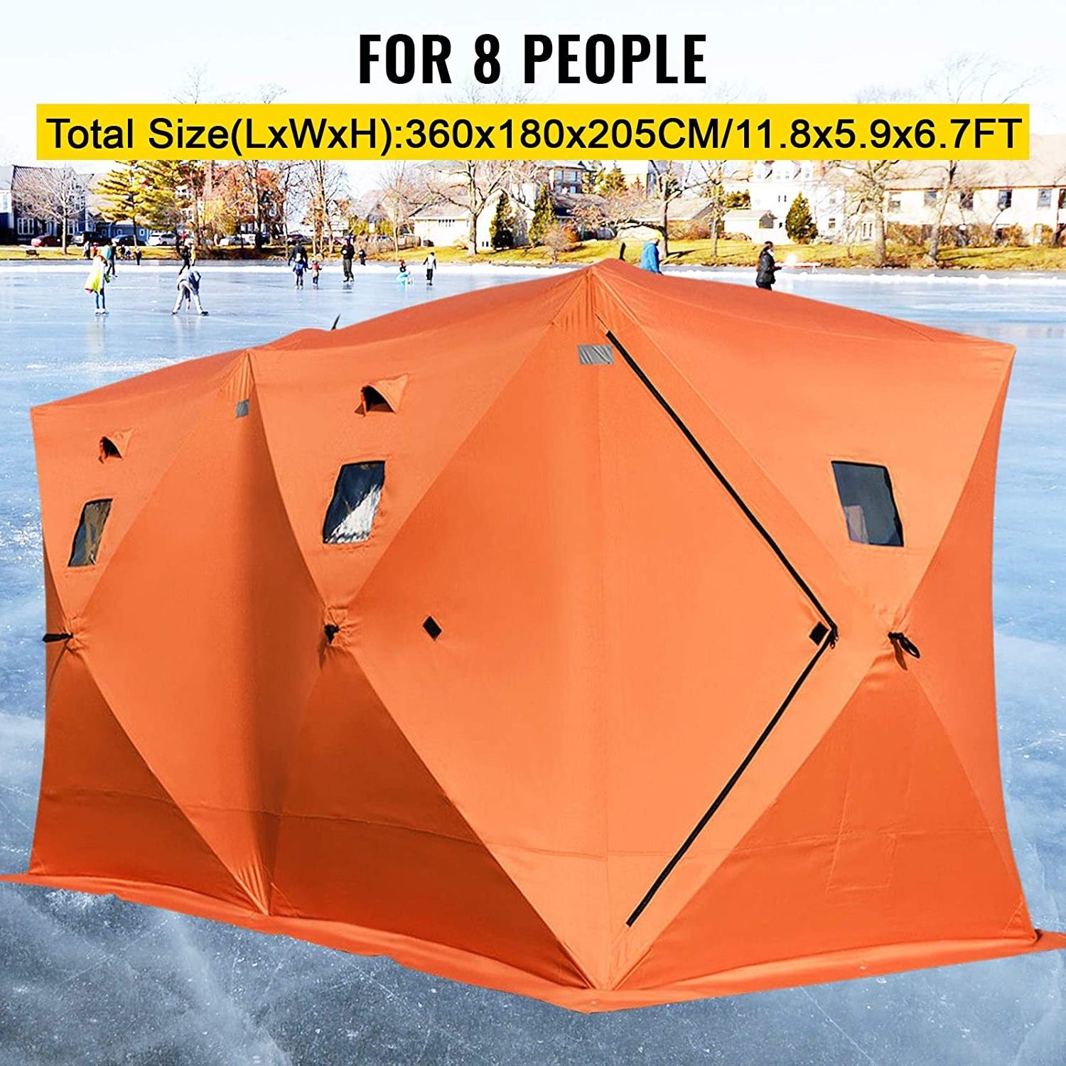 Outdoor Oxford Fiberglass Ice Cube Winter  sauna tent Ice Fishing Tent Extra Large Insulated