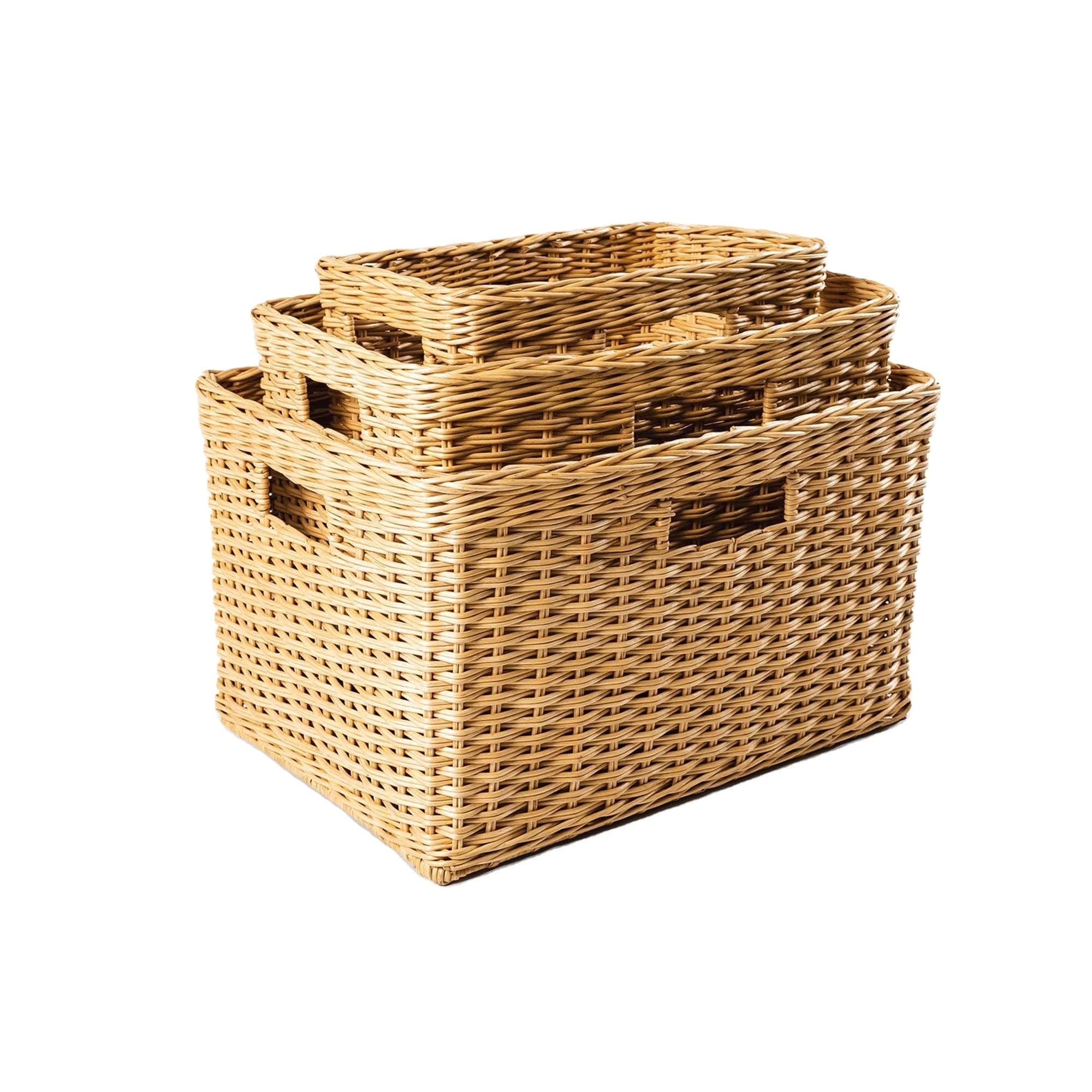 OEM/ODM Rattan Basket Christmas Gift DIY Handmade Rattan Basket Rattan Home Decor Basket