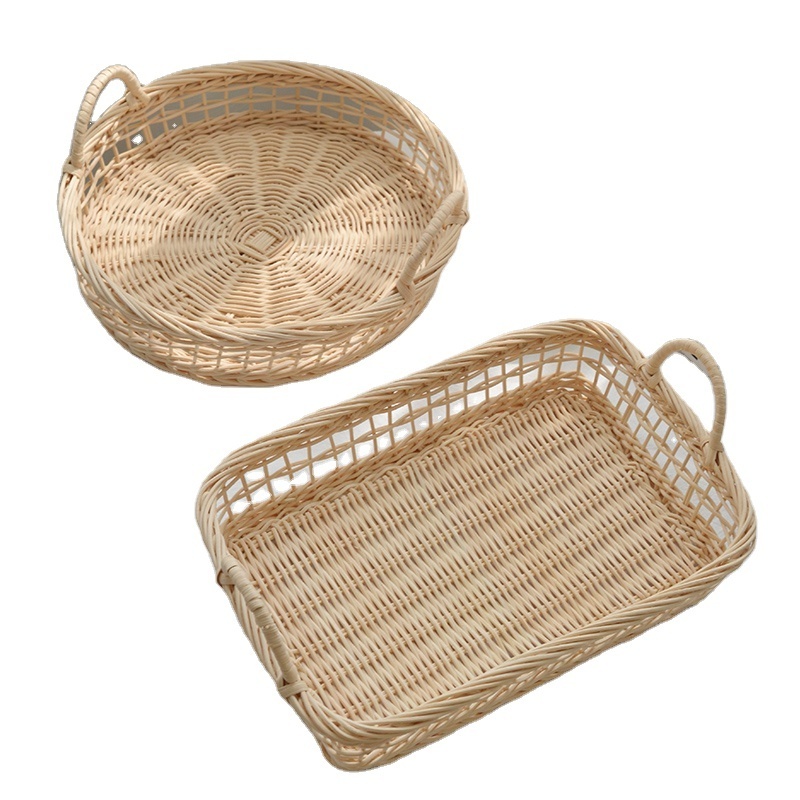 OEM/ODM Rattan Basket Christmas Gift DIY Handmade Rattan Basket Rattan Home Decor Basket